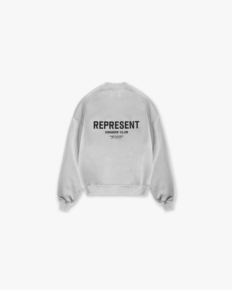 Men's Represent Owners Club Sweater Grey | UK-YFRCB3714