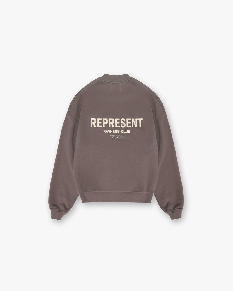 Men's Represent Owners Club Sweater Taupe | UK-NGIQV4068