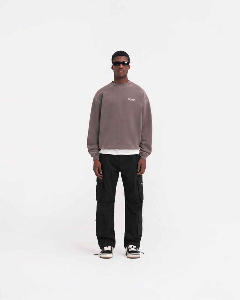 Men's Represent Owners Club Sweater Taupe | UK-NGIQV4068