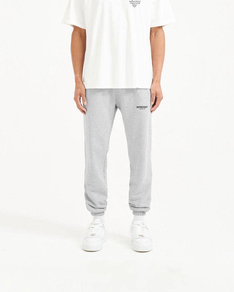 Men's Represent Owners Club Sweatpants Grey | UK-IHGOK9051