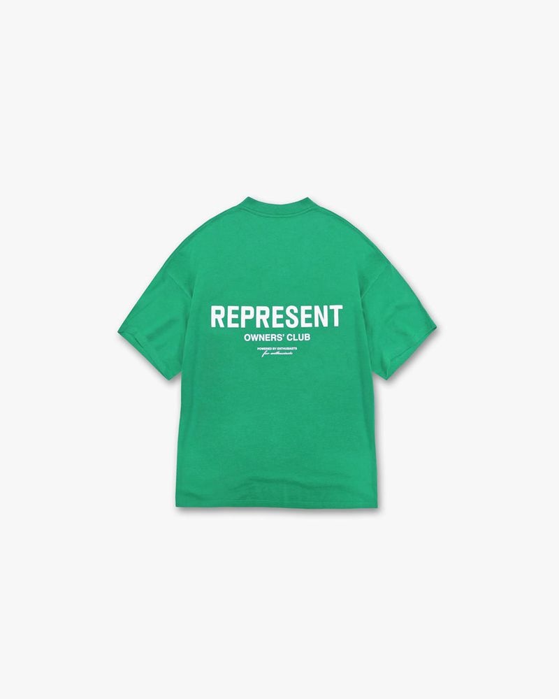 Men's Represent Owners Club T-Shirt Green | UK-OTSLY7354