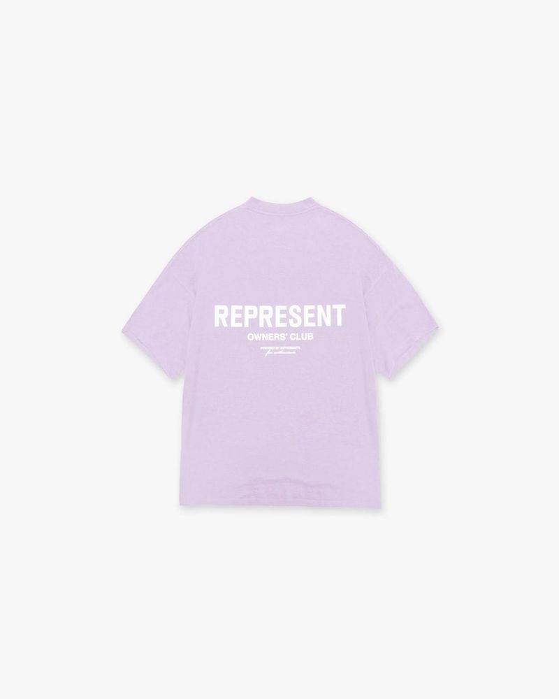 Men's Represent Owners Club T-Shirt Lilac | UK-YVZMH2431