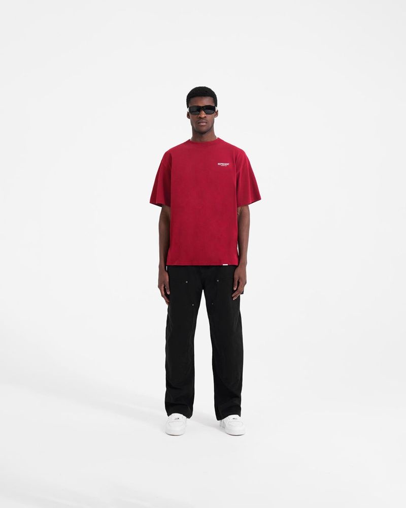 Men's Represent Owners Club T-Shirt Red | UK-DXWTR7965