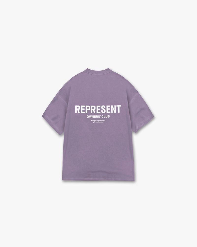 Men's Represent Owners Club T-Shirt Violet  | UK-BXLEN2038