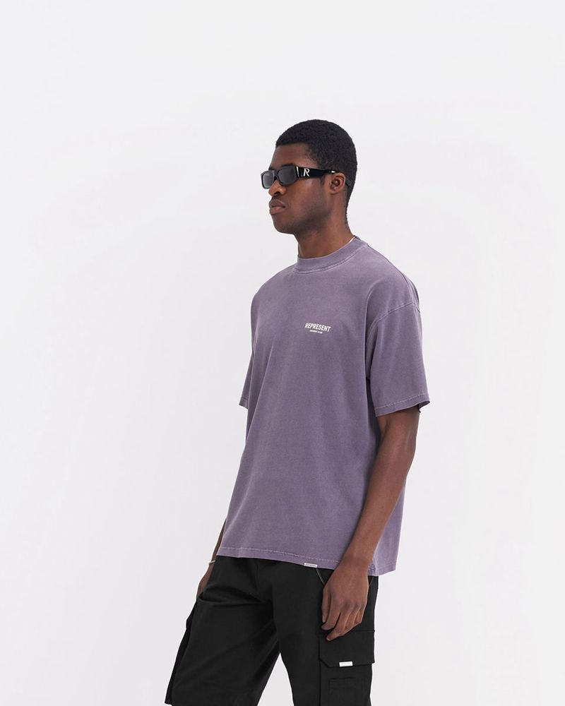 Men's Represent Owners Club T-Shirt Violet  | UK-BXLEN2038