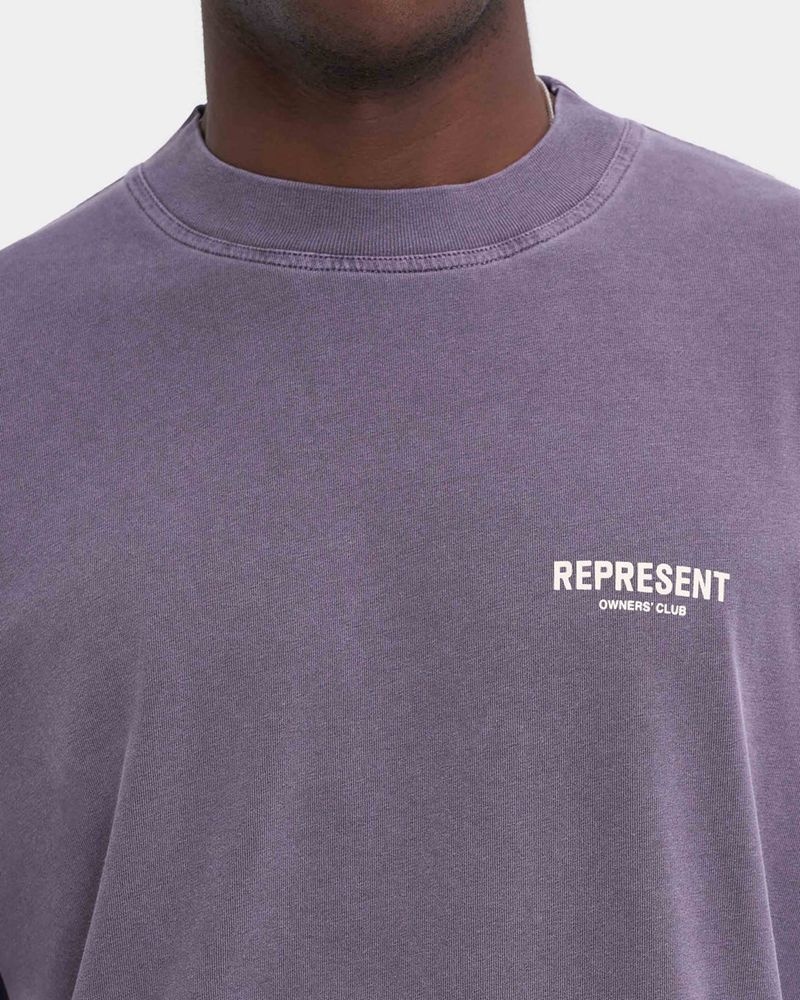 Men's Represent Owners Club T-Shirt Violet  | UK-BXLEN2038