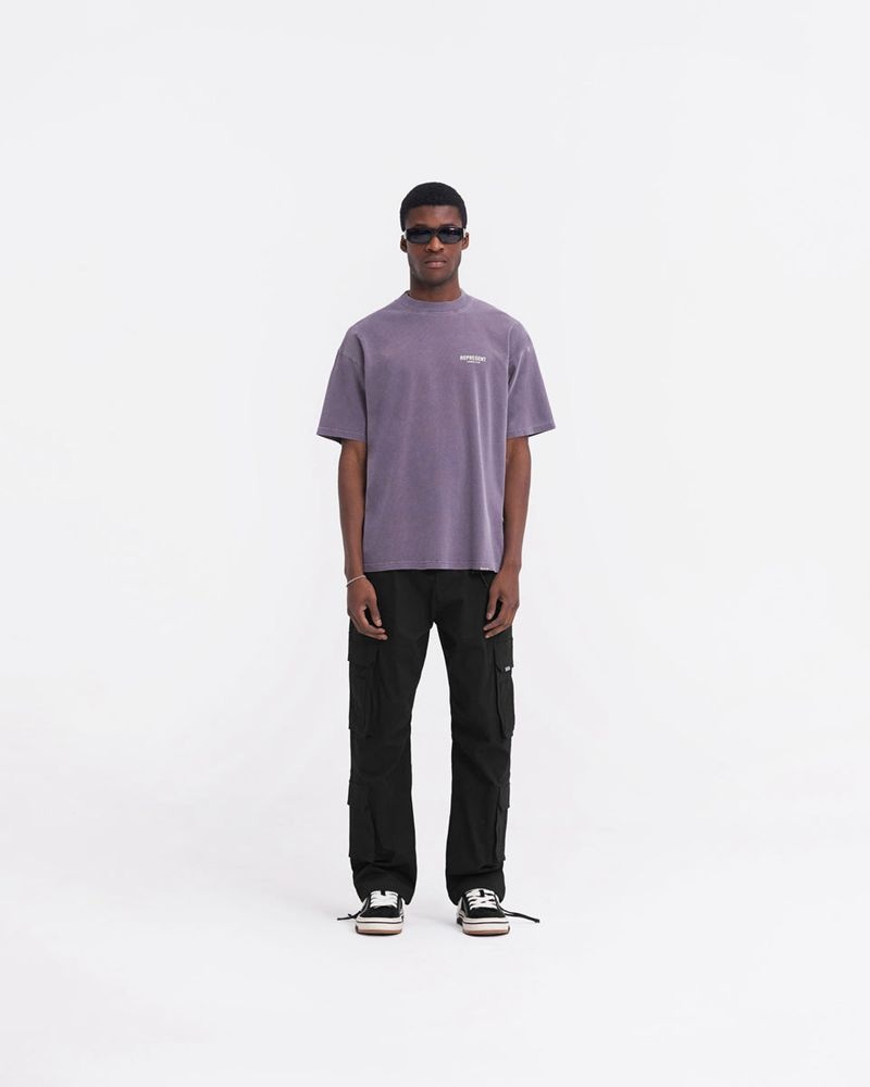 Men's Represent Owners Club T-Shirt Violet  | UK-BXLEN2038