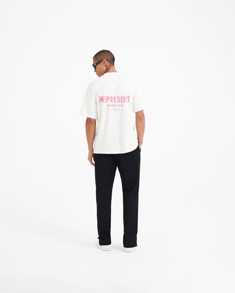 Men's Represent Owners Club T-Shirt White / Rose | UK-DIWBR4209