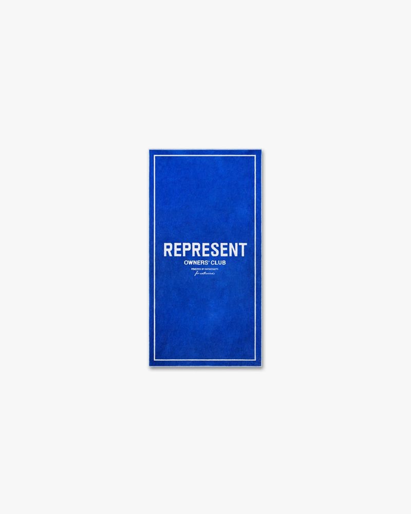 Men\'s Represent Owners Club Towel Blue | UK-ATIRE7538