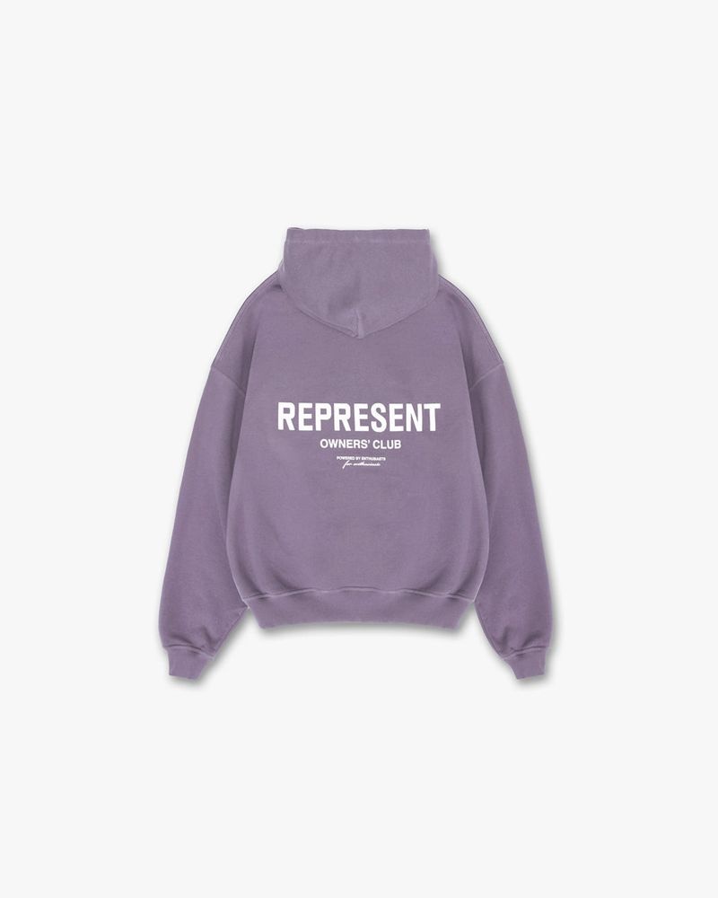 Men's Represent Owners Club Zip Hoodie Violet  | UK-BQGCA7465