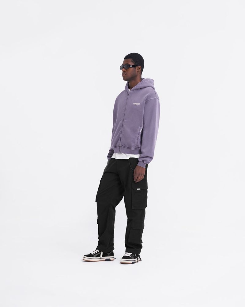 Men's Represent Owners Club Zip Hoodie Violet  | UK-BQGCA7465