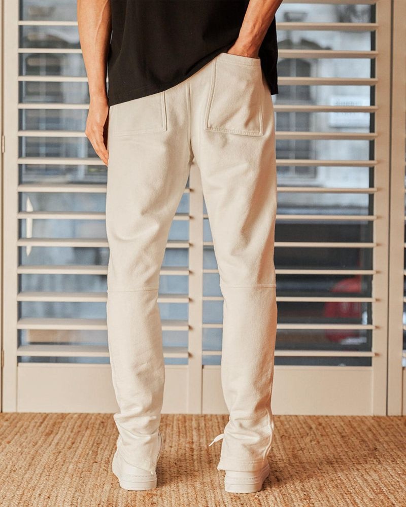 Men's Represent Owners Club Zip Sweatpants White | UK-UPJSX2698