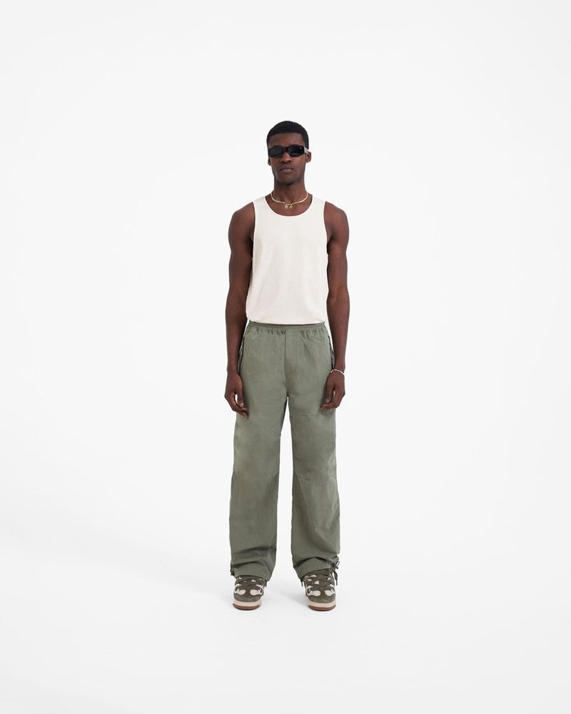 Men's Represent Parachute Trousers Khaki | UK-ISYZT7954