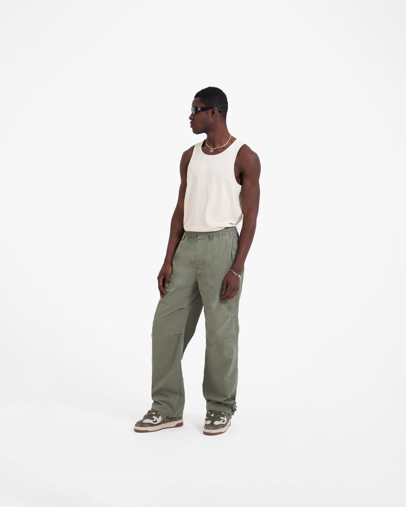 Men's Represent Parachute Trousers Khaki | UK-ISYZT7954