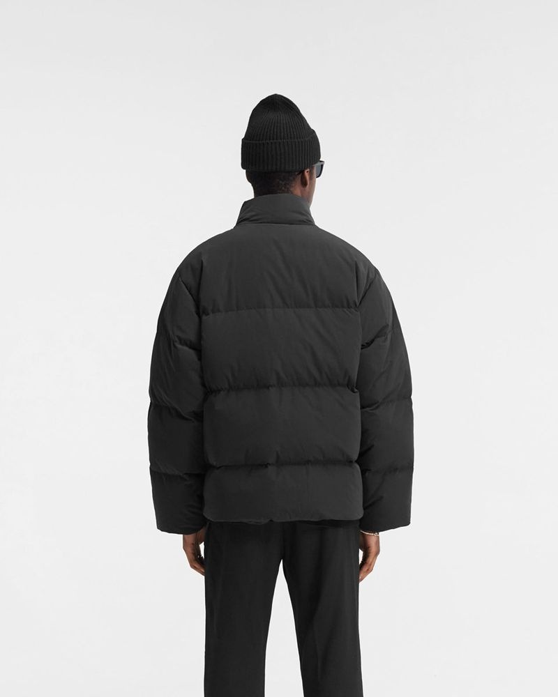 Men's Represent Puffer Jacket Black | UK-VLJPI4817