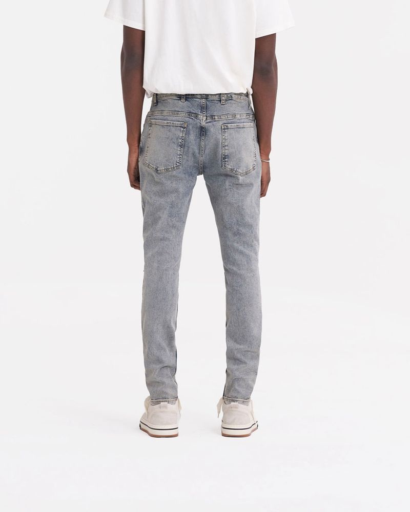 Men's Represent R1 Destroyer Ripped Jeans Blue | UK-YPXLS5693