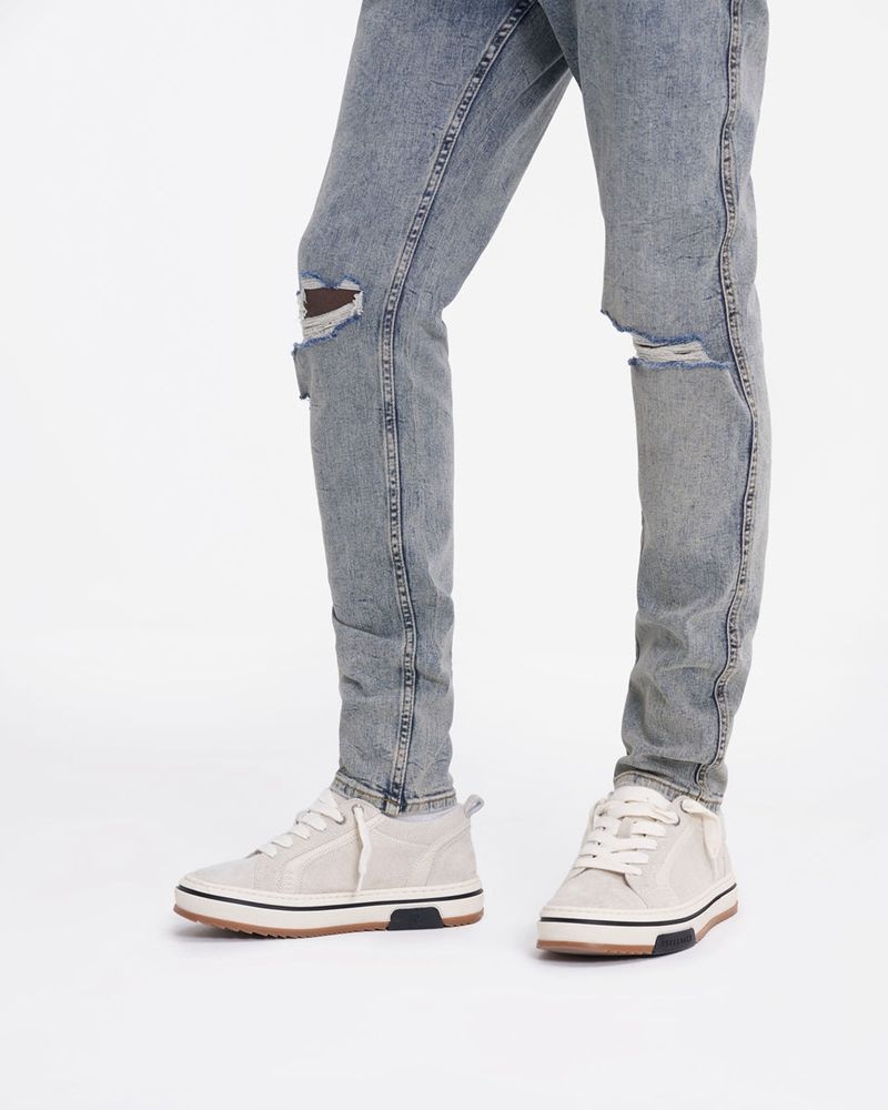 Men's Represent R1 Destroyer Ripped Jeans Blue | UK-YPXLS5693