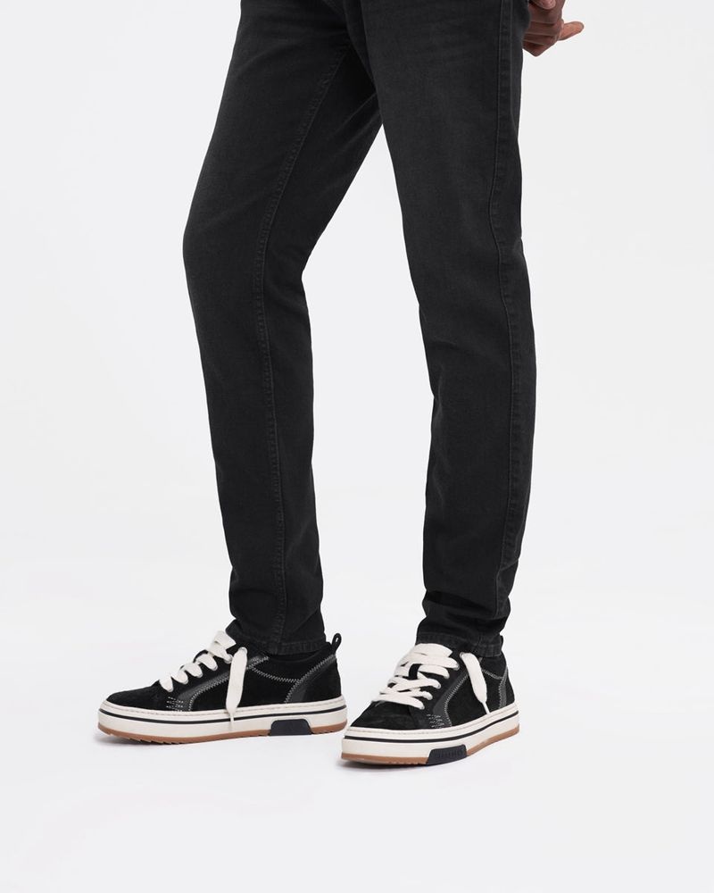 Men's Represent R1 Essential Slim Fit Jeans Black | UK-ZXLCK2384