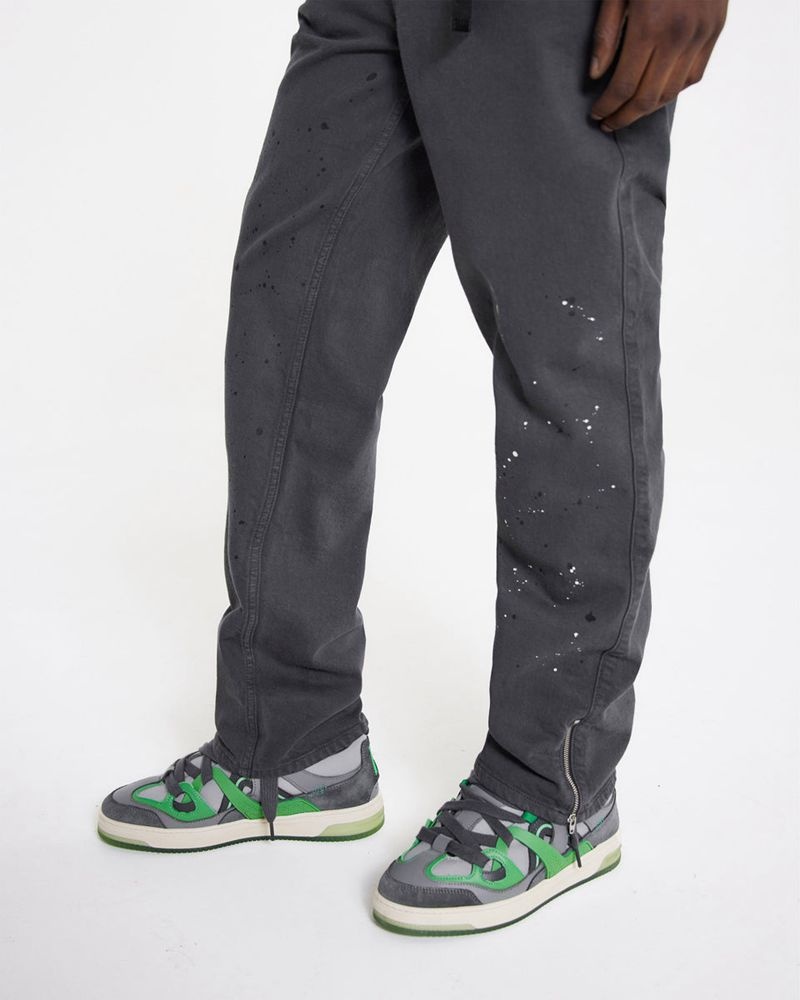 Men's Represent R2 Paint Split Jeans Dark Grey | UK-MYSRI0586