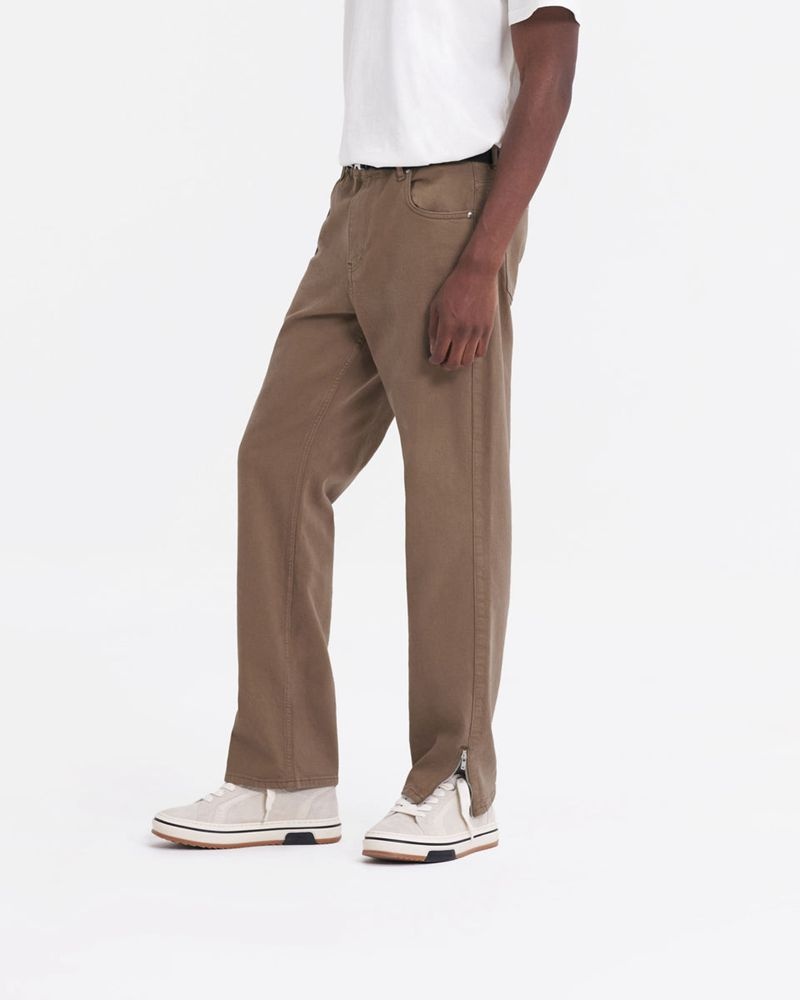 Men's Represent R2 Split Jeans Brown | UK-ELCUG7648