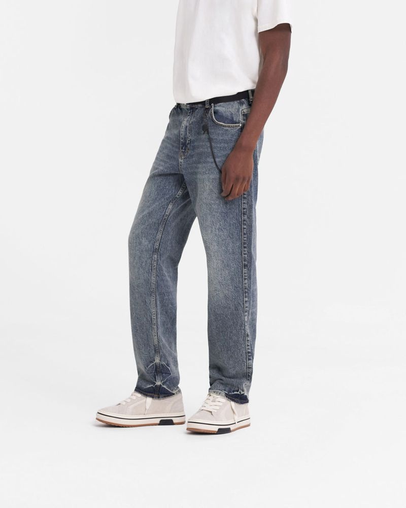 Men's Represent R2 Straight Leg Jeans Blue | UK-ILRQY1496