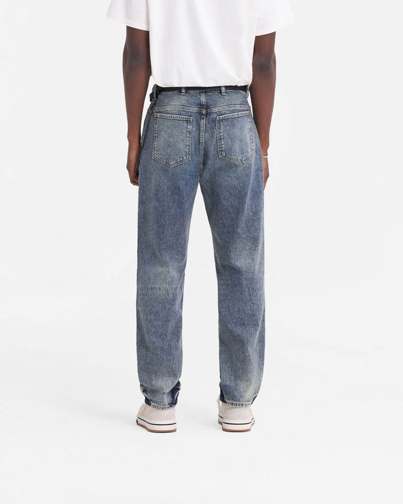 Men's Represent R2 Straight Leg Jeans Blue | UK-ILRQY1496