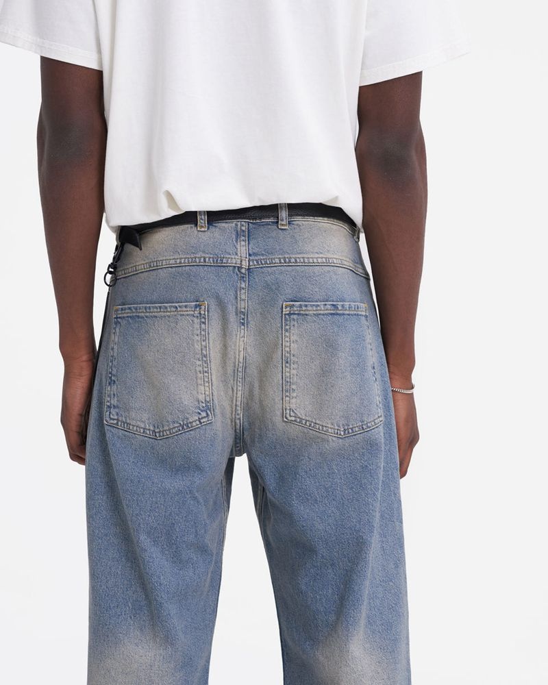 Men's Represent R3 Baggy Jeans Blue | UK-WGEOU2854