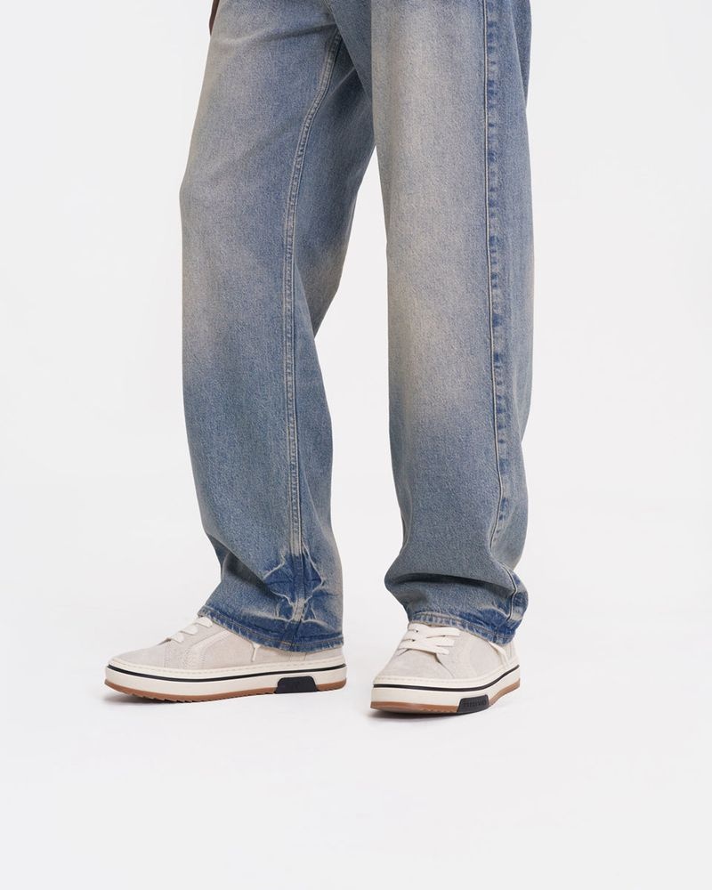 Men's Represent R3 Baggy Jeans Blue | UK-WGEOU2854