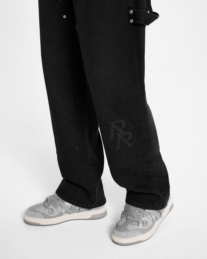 Men's Represent R3 Initial Carpenter Jeans Black | UK-EMIHX4765