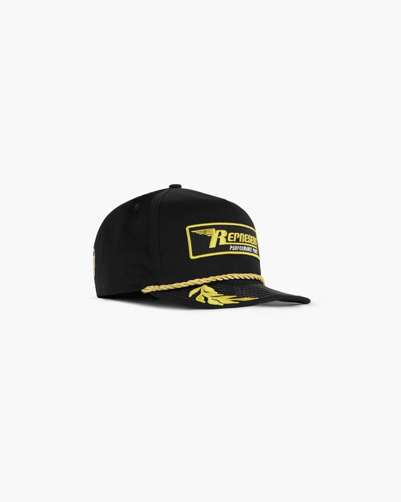 Men's Represent Racing New Era Golfer Cap Black | UK-YMIEW9342