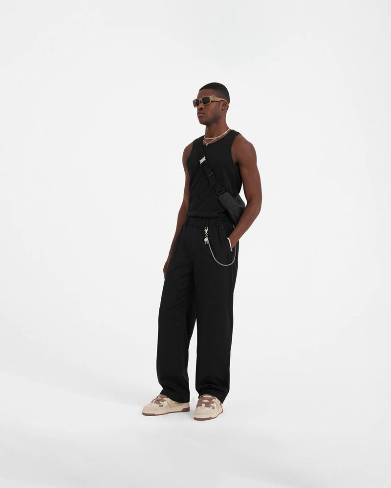 Men's Represent Relaxed Trousers Black | UK-NLXEA7560