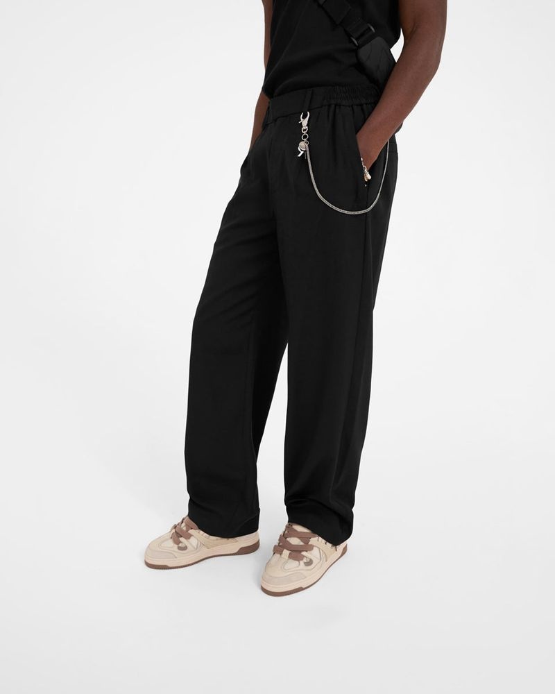 Men's Represent Relaxed Trousers Black | UK-NLXEA7560