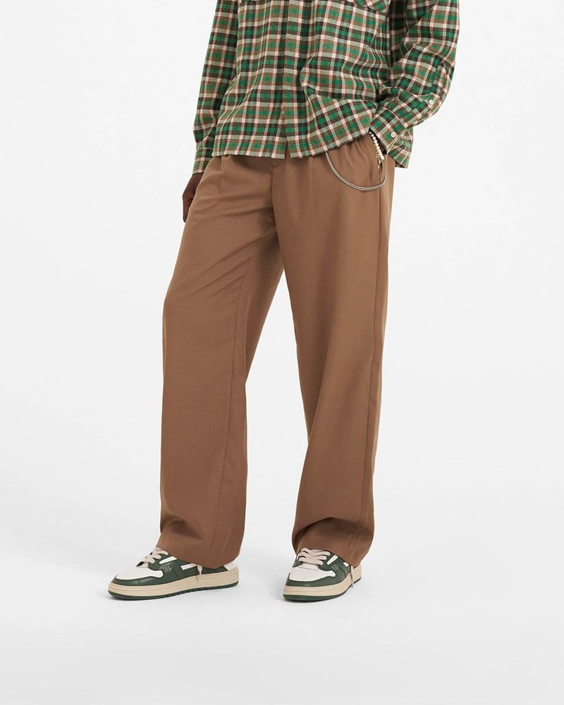 Men's Represent Relaxed Trousers Brown | UK-TKJHX2714