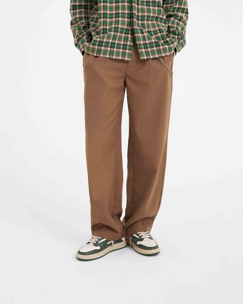 Men's Represent Relaxed Trousers Brown | UK-TKJHX2714