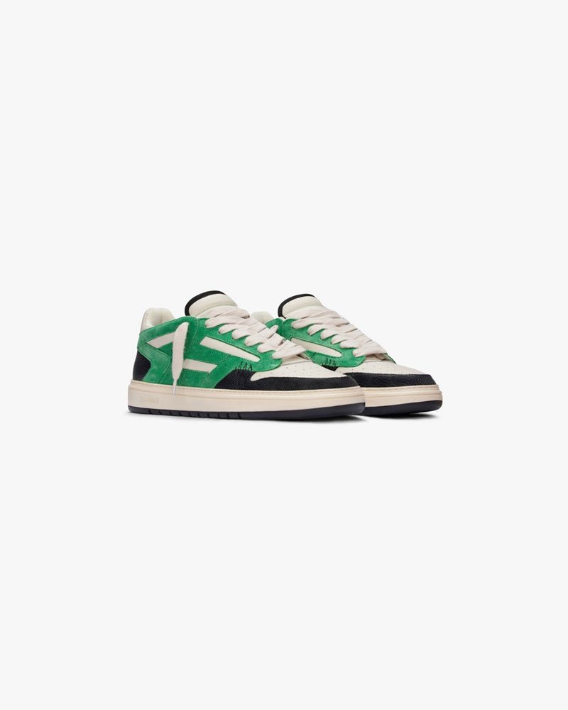 Men's Represent Reptor Low Trainers Green / White / Black | UK-LKRCS5214