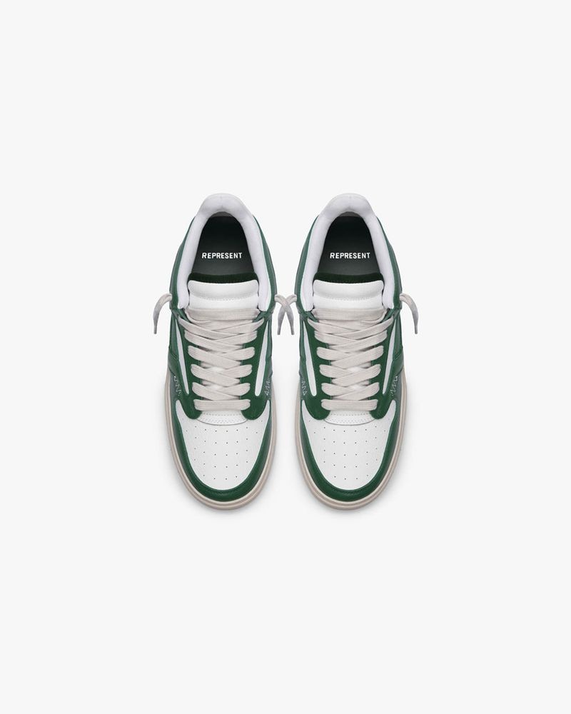 Men's Represent Reptor Low Trainers Green / White | UK-IFKUX7491