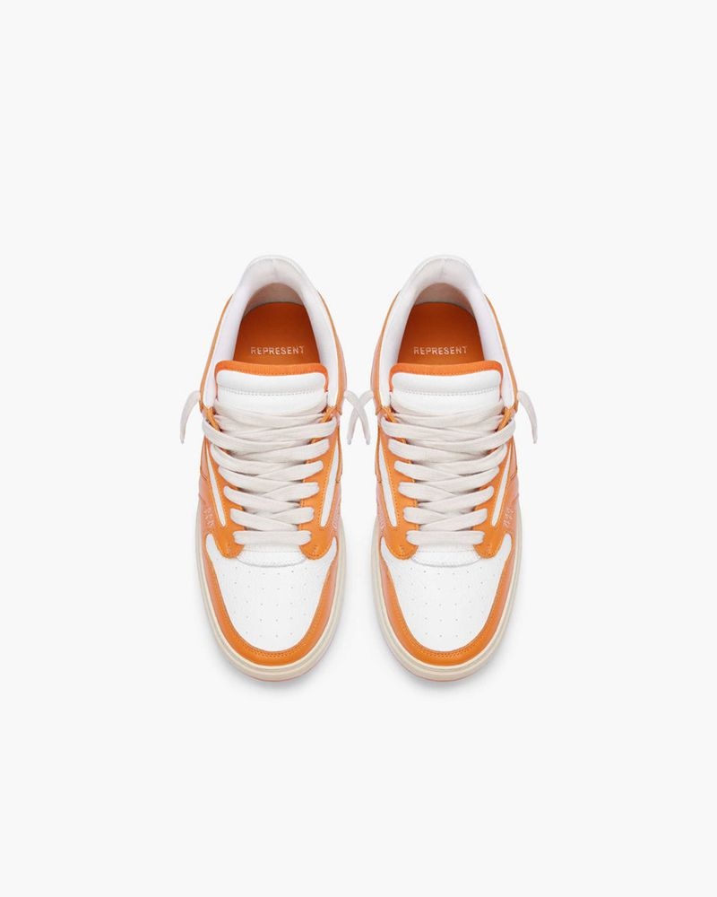 Men's Represent Reptor Low Trainers Orange | UK-XPDBJ5269