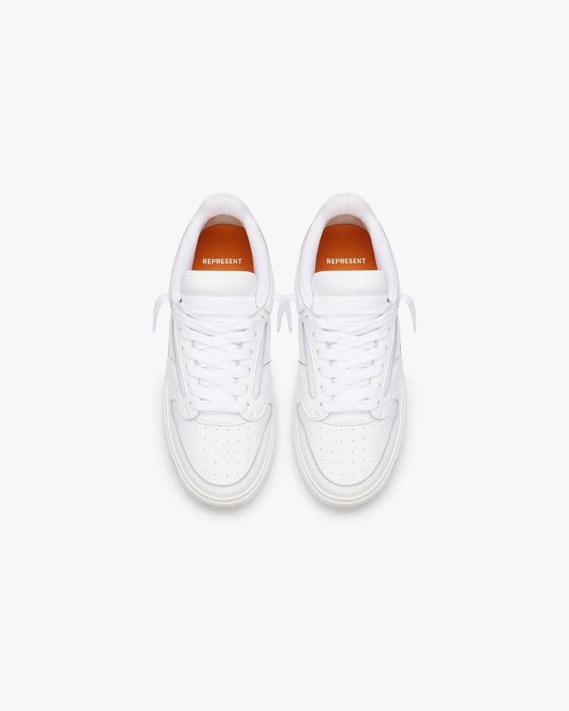 Men's Represent Reptor Low Trainers White | UK-OKRBD6839