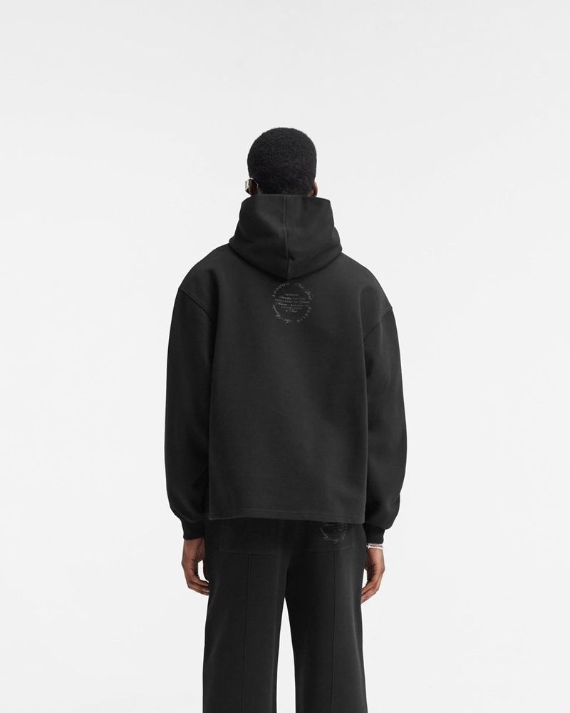 Men's Represent Season Tour Relaxed Hoodie Black | UK-PFEAC0457