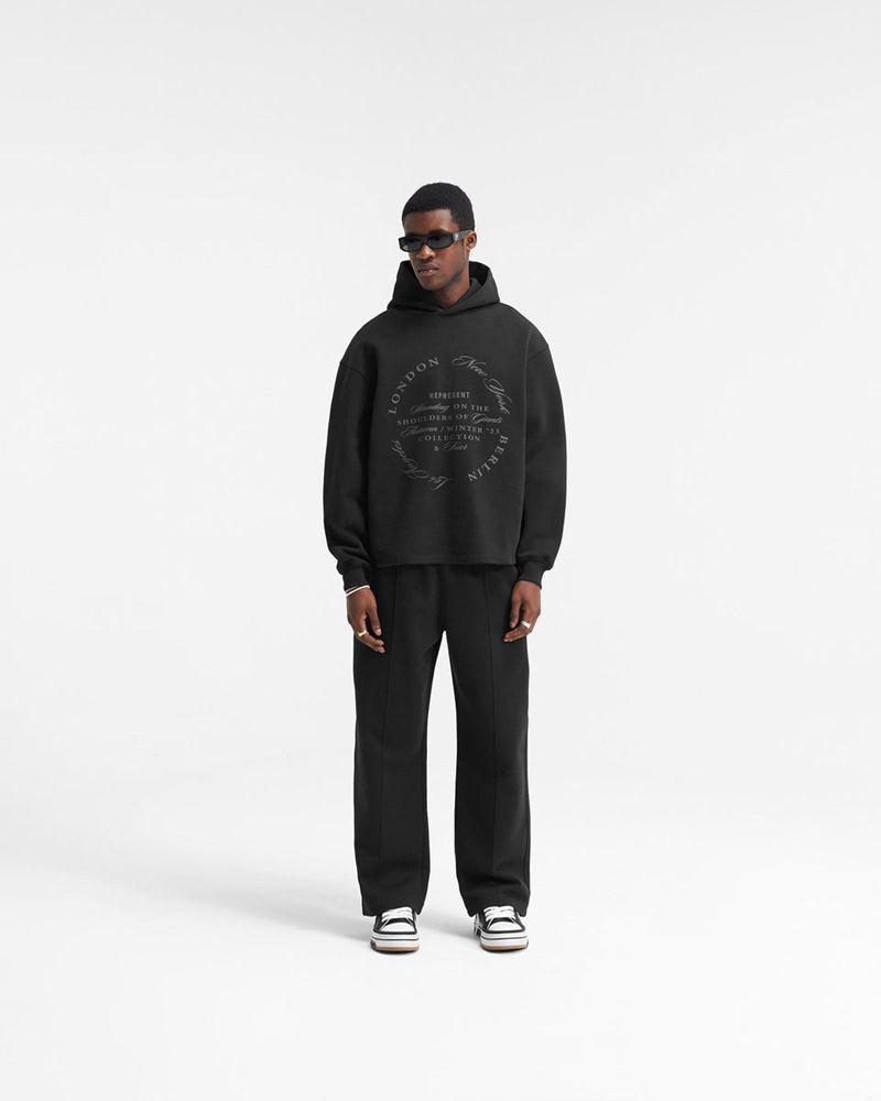 Men's Represent Season Tour Relaxed Hoodie Black | UK-PFEAC0457