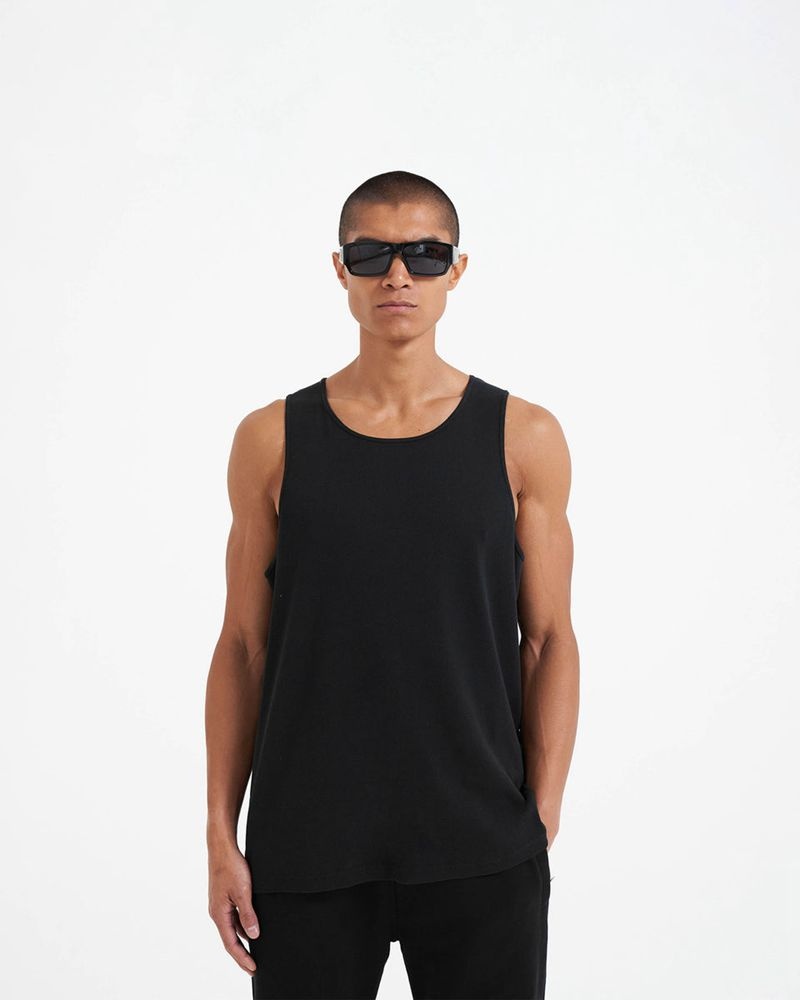 Men's Represent Slim Fit 2 Pack Tank Top Black / White | UK-BVGKH6105