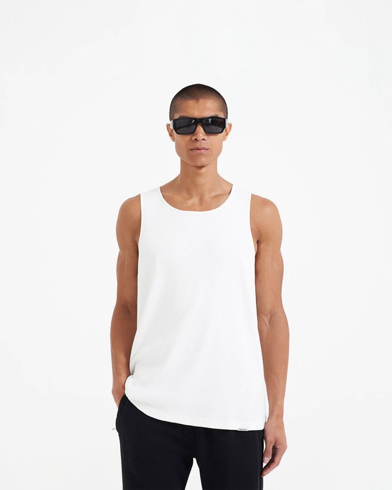 Men's Represent Slim Fit 2 Pack Tank Top Black / White | UK-BVGKH6105