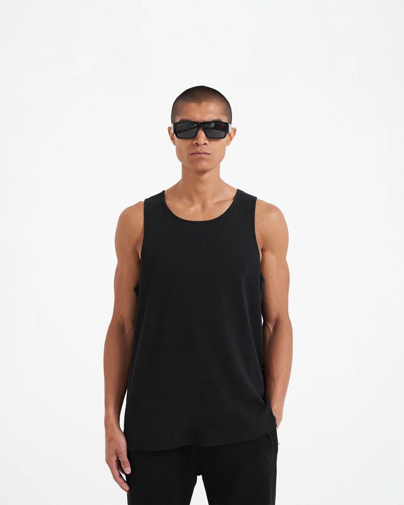 Men's Represent Slim Fit Tank Top Black | UK-AOXYS7853