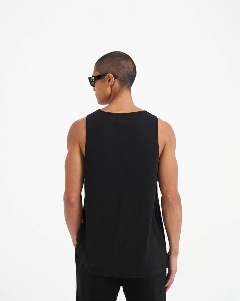 Men's Represent Slim Fit Tank Top Black | UK-AOXYS7853