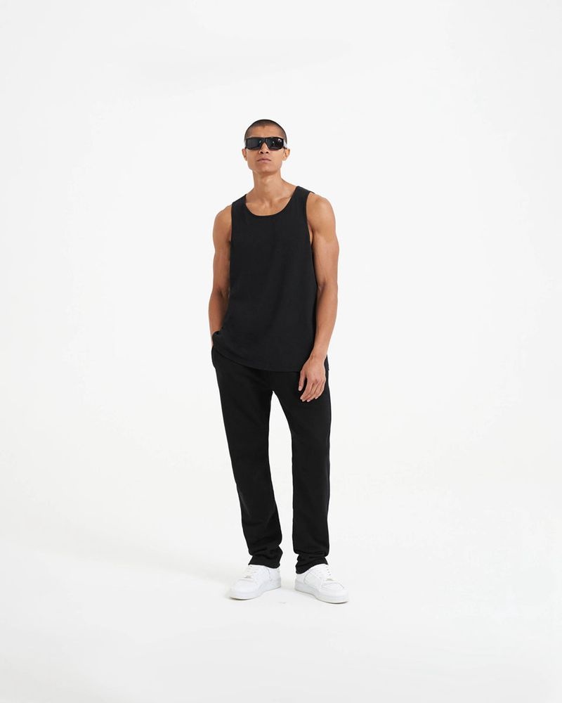 Men's Represent Slim Fit Tank Top Black | UK-AOXYS7853