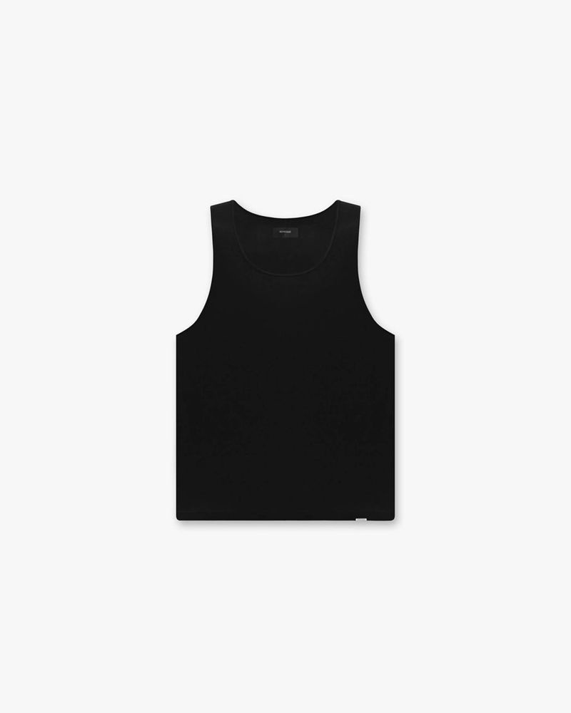 Men\'s Represent Slim Fit Tank Top Black | UK-AOXYS7853