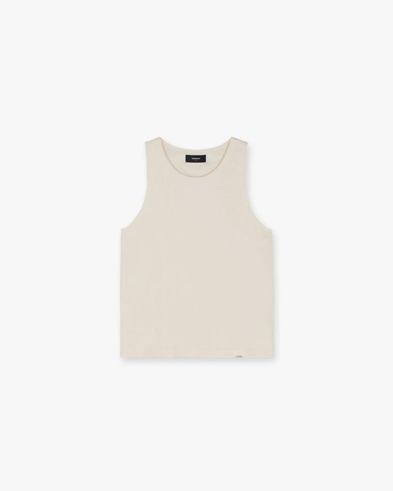 Men\'s Represent Slim Fit Tank Top Cream | UK-LBTOG4257