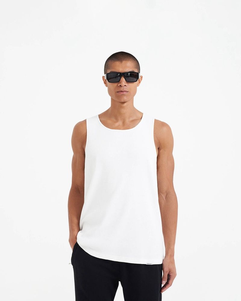 Men's Represent Slim Fit Tank Top White | UK-DJWGP6784