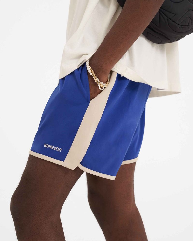 Men's Represent Souvenir Shorts Blue | UK-VOBGE8916