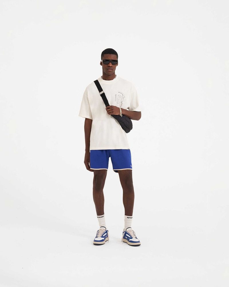 Men's Represent Souvenir Shorts Blue | UK-VOBGE8916